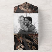 ブロンジーはっきりしたフローラ植物性シッ結婚クの写真 オールインワン招待状 (外側)