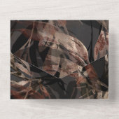 ブロンジーはっきりしたフローラ植物性シッ結婚クの写真 オールインワン招待状 (裏面)