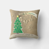 ブロンジー雪のクリスマス"メリークリスマス！" クッション (裏面)