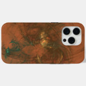 ブロンズとオリーブの抽象芸術アートケース Case-Mate iPhoneケース (裏面 (横))