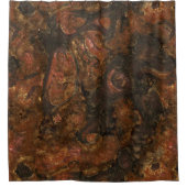 ブロンズとピンクストーン抽象芸術 シャワーカーテン (正面)