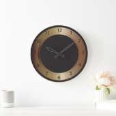 ブロンズとブラックの壁時計 ラージ壁時計 (ホーム)