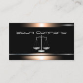 ブロンズとブラックの弁護士名刺 名刺 (正面)