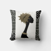 ブロンズとブラックグラフィック クッション (正面)