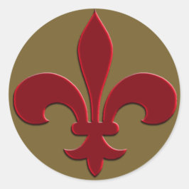 ブロンズと深いレッド（紋章の）フラ・ダ・リホリデーカード ラウンドシール