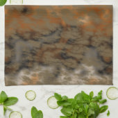 ブロンズと銅の大理石抽象芸術 キッチンタオル (折り畳み)