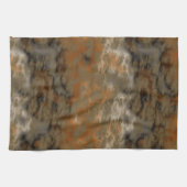 ブロンズと銅の大理石抽象芸術 キッチンタオル (横)