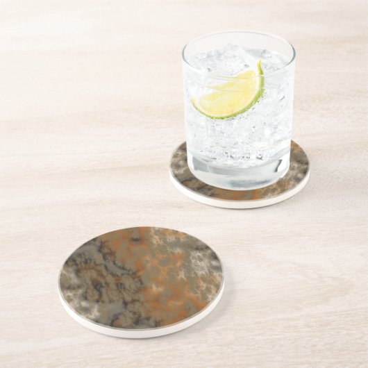 ブロンズと銅の大理石抽象 コースター (側面)