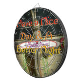 ブロンズのウサギの彫刻(引用文付感動的) ダーツボード (正面右)