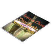 ブロンズのウサギの彫刻(引用文付感動的) ノートブック (左側)