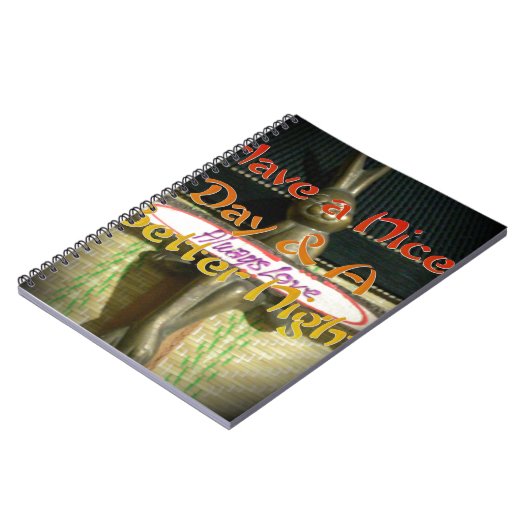 ブロンズのウサギの彫刻(引用文付感動的) ノートブック (左側)