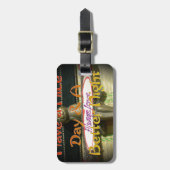 ブロンズのウサギの彫刻(引用文付感動的) ラゲッジタグ (正面縦)