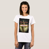 ブロンズのウサギの彫刻(引用文付感動的) Tシャツ (正面フル)