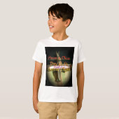 ブロンズのウサギの彫刻(引用文付感動的) Tシャツ (正面フル)