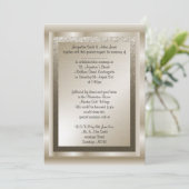 ブロンズのエレガントなウェディングステーショナリー 招待状 (スタンド正面)