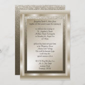 ブロンズのエレガントなウェディングステーショナリー 招待状 (正面/裏面)