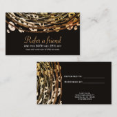 ブロンズのオレンジ色のチーズエキゾチック友人のクライアントを参照 紹介カード (正面/裏面)