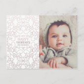 ブロンズのクリスマスホリデーに絶妙な渦巻き ポストカード (正面)