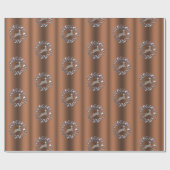 ブロンズのシルバークリスマストインデナー ラッピングペーパー (フラット)