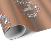 ブロンズのシルバークリスマストインデナー ラッピングペーパー (ロールコーナー)