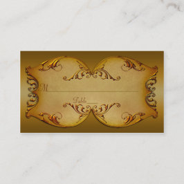 ブロンズのスクロール座席表 プレイスカード