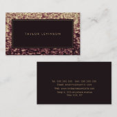 ブロンズのスパークルアーティストスタイリスト名刺 名刺 (正面/裏面)