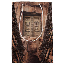 ブロンズのチェーンドア ミディアムペーパーバッグ