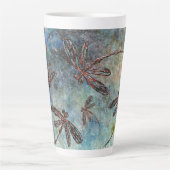 ブロンズのティップドラゴンフライ星空 カフェラテマグ (正面)