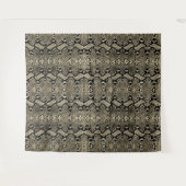 ブロンズのパイソン エキゾチックな蛇の皮の背景 タペストリー (正面(横))