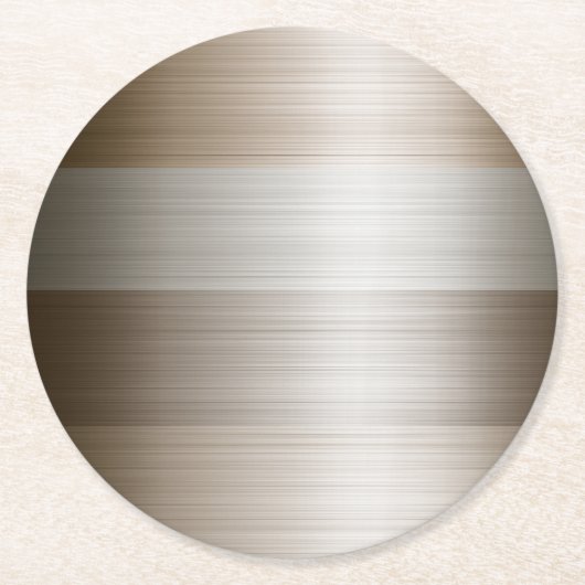 ブロンズのミックスメタルのような外観 ラウンドペーパーコースター (正面)