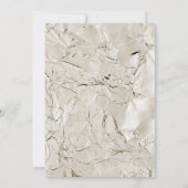 ブロンズのメタリックでエレガントな結婚式の招待状 招待状 (裏面)