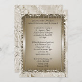 ブロンズのメタリックでエレガントな結婚式の招待状 招待状 (正面/裏面)