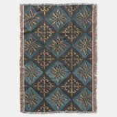 ブロンズの模様。 スローブランケット (正面縦)