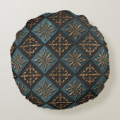 ブロンズの模様。 ラウンドクッション (裏面)