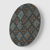 ブロンズの模様。 ラージ壁時計 (傾斜)