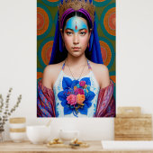 ブロンズの王冠(フローラドレス) ポスター (キッチン)