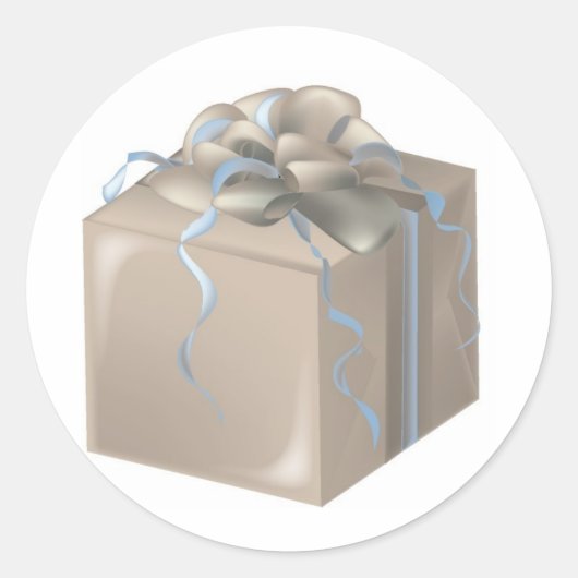 ブロンズの結婚式と弓 ラウンドシール (正面)