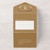 ブロンズの結婚記念日 ８年 パーティ イベント 全て オールインワン招待状 (外側)