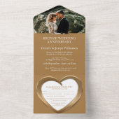 ブロンズの結婚記念日 ８年 パーティ イベント 全て オールインワン招待状 (内側)