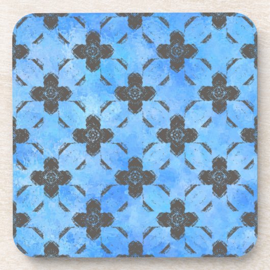 ブロンズの花プラスチックのコースター コースター (正面)