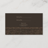 ブロンズの茶色のシックきらめくなガラスは友人を参照 紹介カード (裏面)