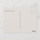 ブロンズの葉の結婚式　保存日付のお知らせ ポストカード (裏面)