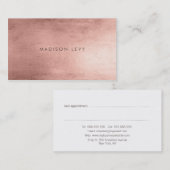 ブロンズの複線アポイントメントカード 予約カード (正面/裏面)