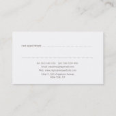ブロンズの複線アポイントメントカード 予約カード (裏面)