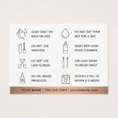 ブロンズまつげエクステンションLash AfterCard (裏面)