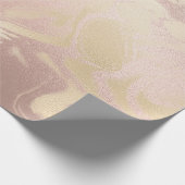 ブロンズアイボリースキニー抽象芸術溶融大理石ガラス ラッピングペーパー (角)