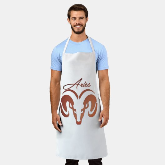 ブロンズアイリーズザラム〔占星術の〕十二宮図 エプロン (着用した状態)