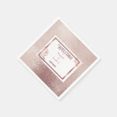 ブロンズアダルトダブルジョイントの双子の誕生日 スタンダードカクテルナプキン (角)