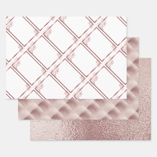 ブロンズアダルトダブルジョイントの双子の誕生日 ラッピングペーパーシート (セット)