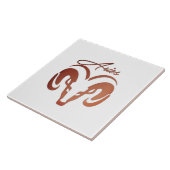 ブロンズアリズザラム〔占星術の〕十二宮図 タイル (側面)